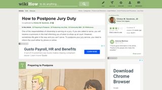 How to Postpone Jury Duty: 8 Steps (with Pictures) - wikiHow