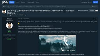 [Airdrop] - JusNaturale : International Scientific Association ...