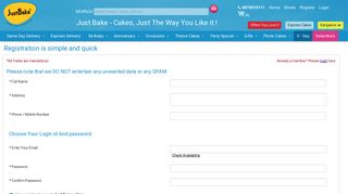 Register - Just Bake