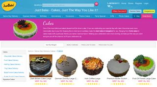 Order Online Cakes for Same Day Delivery, Send Cakes ... - Just Bake