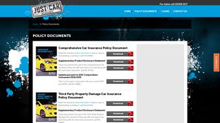 Car Insurance Policy Documents | Just Car Insurance