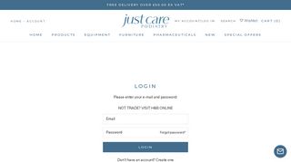 Log in to order - Just Care Podiatry