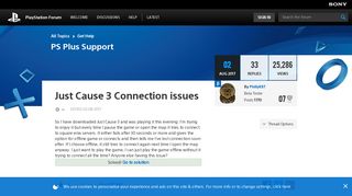 Solved: Just Cause 3 Connection issues - PlayStation Forum