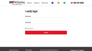 i-verify login - Just Checking