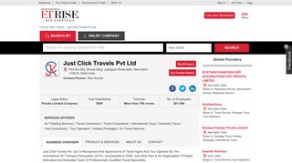 Just Click Travels Pvt Ldt, in New Delhi, India is a top company in Air ...