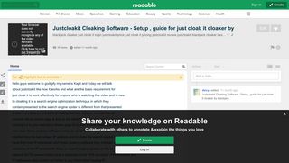 Justcloakit Cloaking Software - Setup , guide for just cloak it cloaker by ...