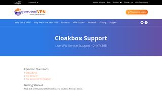 CloakBox™ Support - personalVPN.com