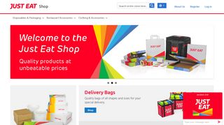Just Eat Partner Shop - packaging and products