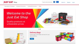 Just Eat Partner Shop - packaging and products