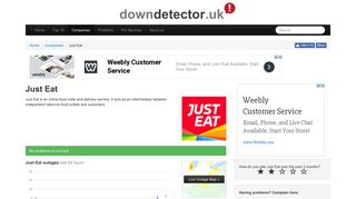 Just Eat down? Current status and problems for the UK. | Downdetector