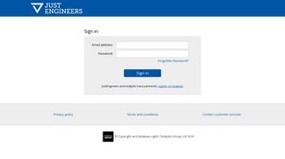JustEngineers Recruiter – Sign in or create a new account