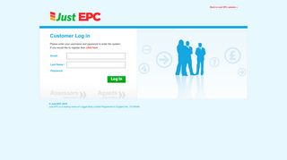Energy Performance Certificates (EPC) log in page | Just EPC