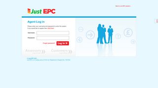 Energy Performance Certificates (EPC) log in page | Just EPC