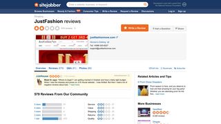 JustFashion Reviews - 565 Reviews of Justfashionnow.com | Sitejabber