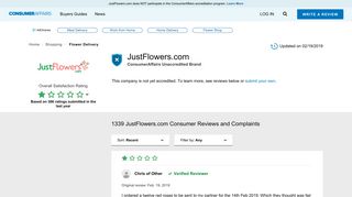 Top 1,268 Reviews and Complaints about JustFlowers.com