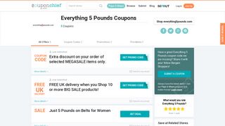 Everything 5 Pounds Promo Codes - Save 5% w/ Jan. 2019 Coupons