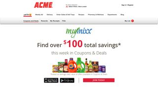 Acmemarkets - just for U information page