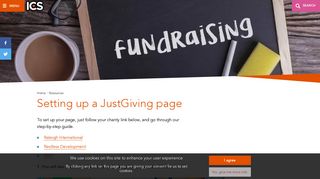 Setting up a JustGiving page | ICS