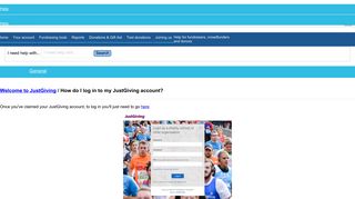 How do I log in to my JustGiving account? – JustGiving Charity Support