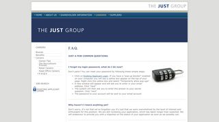 F.A.Q's - The Just Group