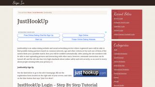 JustHookUp Login – www.JustHookUp.com Sign In Page - signin.co