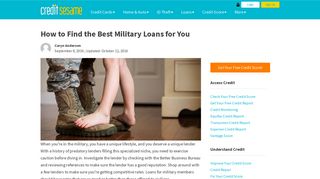 How to Find the Best Military Loans for You - Credit Sesame
