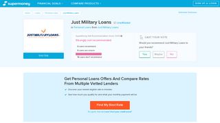 Just Military Loans Reviews - Personal Loans - SuperMoney