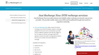 Online DTH recharge services | Just Recharge Now!