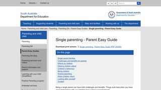 Single parenting - Parent Easy Guide | Department for Education