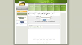 Sign in Here to Use Your JustSnipe Online Bidding Tool - Auction Sniper