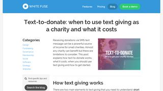 Text to donate - how to take donations via mobile - White Fuse