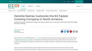 Deloitte Names Justworks the #2 Fastest Growing Company in North ...