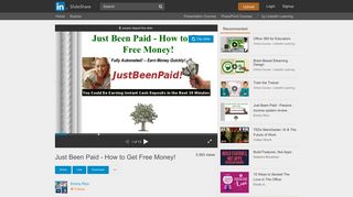 Just Been Paid - How to Get Free Money! - SlideShare