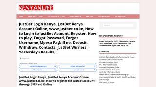 JustBet Login Kenya, JustBet Kenya Account Online, www.justbet.co ...