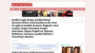 JustBet Login Kenya, JustBet Kenya Account Online, www.justbet.co.ke