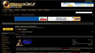 Attention! Justcloakits.com cloaking scam | BlackHatWorld