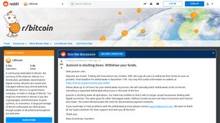 Justcoin is shutting down. Withdraw your funds. : Bitcoin - Reddit