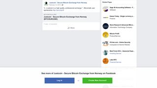 Justcoin - Secure Bitcoin Exchange from Norway - Facebook