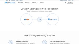 Justdial Integration - Capture leads from JustDial into LeadSquared