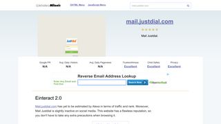Mail.justdial.com website. Einteract 2.0.