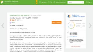 Just Dial Reseller — NOT GIVE MY PAYMENT