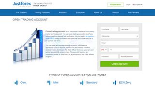 Open an Online Forex Trading Account - JustForex