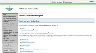 Support Enforcement Program | Justice and Public Safety