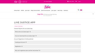 Live Justice App FAQ Page | Justice