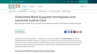OneUnited Bank Supports Immigrants And Launches Justice Card