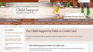 Pay Child Support by Debit or Credit Card - Oregon Department of ...