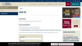 Log in | The American Association For Justice