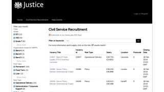 Civil Service Recruitment - MoJ