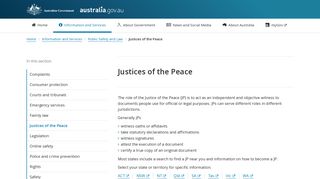 Justice of the Peace - Australia.gov.au