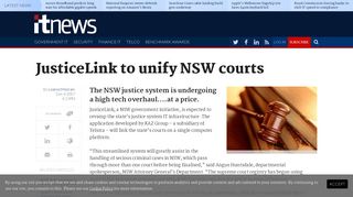 JusticeLink to unify NSW courts - Hardware - iTnews